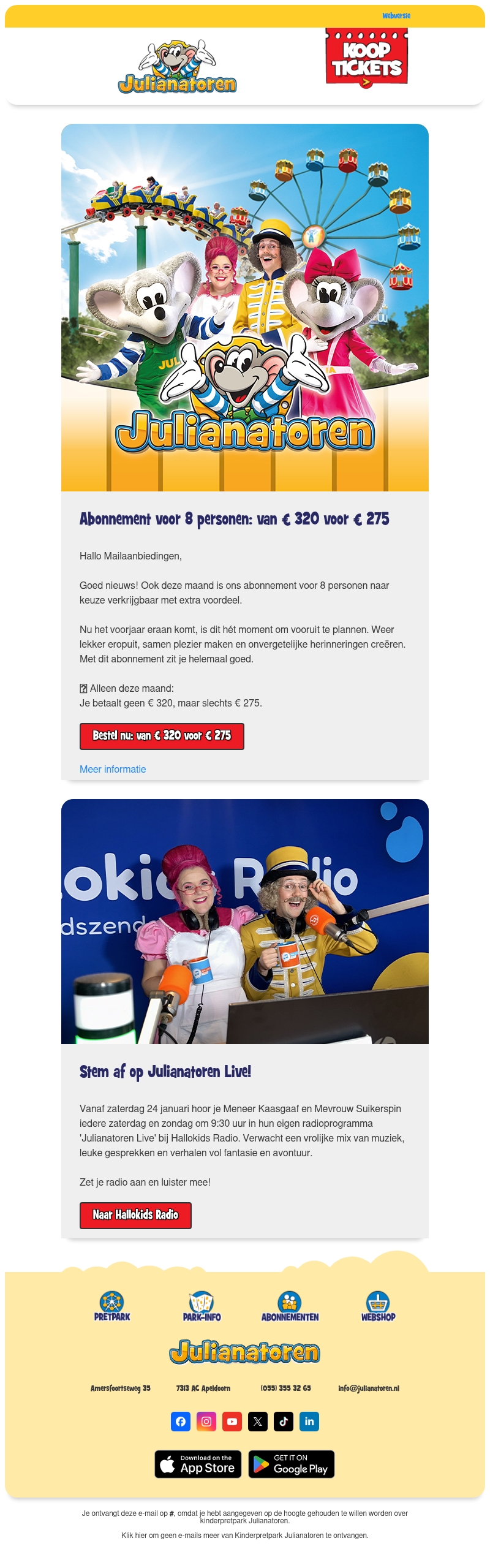 Nu € 45 korting op ons abonnement voor 8 personen Nu € 45 korting op ons abonnement voor 8 personen