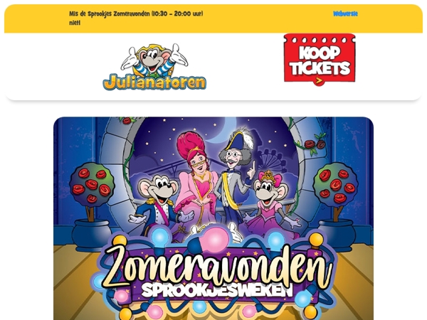 👑 Sprookjes Zomeravonden: Rapunzel, Zeemeermin, Assepoester ...