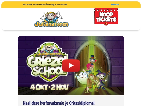 🎃 Haal deze herfstvakantie je Griezeldiploma bij De Griezelschool!