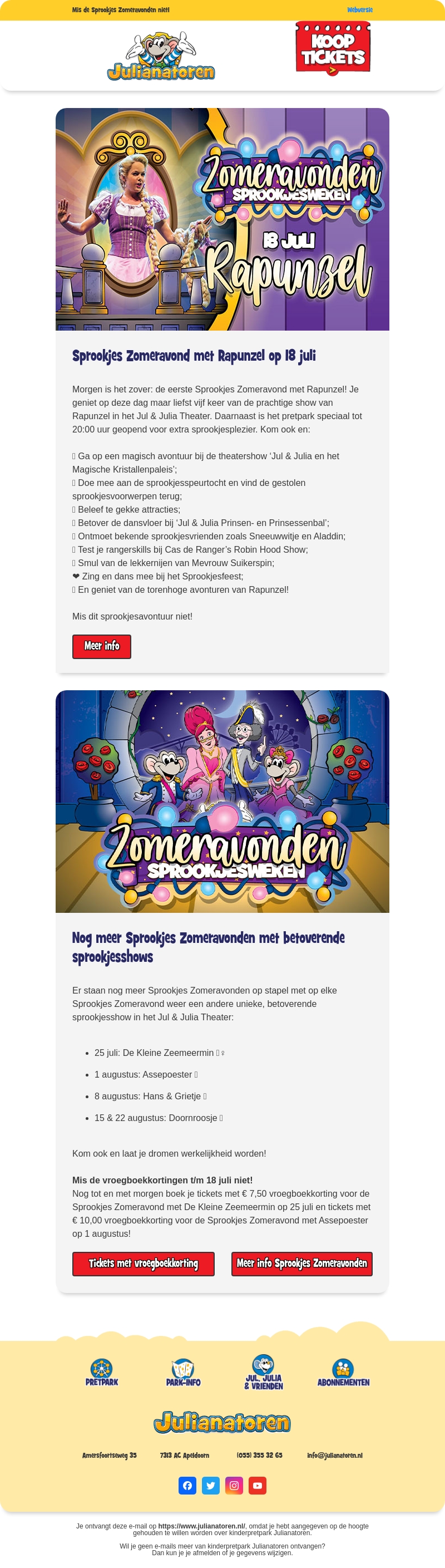 Rapunzel in de hoofdrol op 1e Sprookjes Zomeravond op 18 juli ✨ Rapunzel in de hoofdrol op 1e Sprookjes Zomeravond op 18 juli ✨