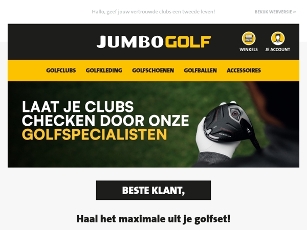 Laat je clubs checken door onze golfspecialisten