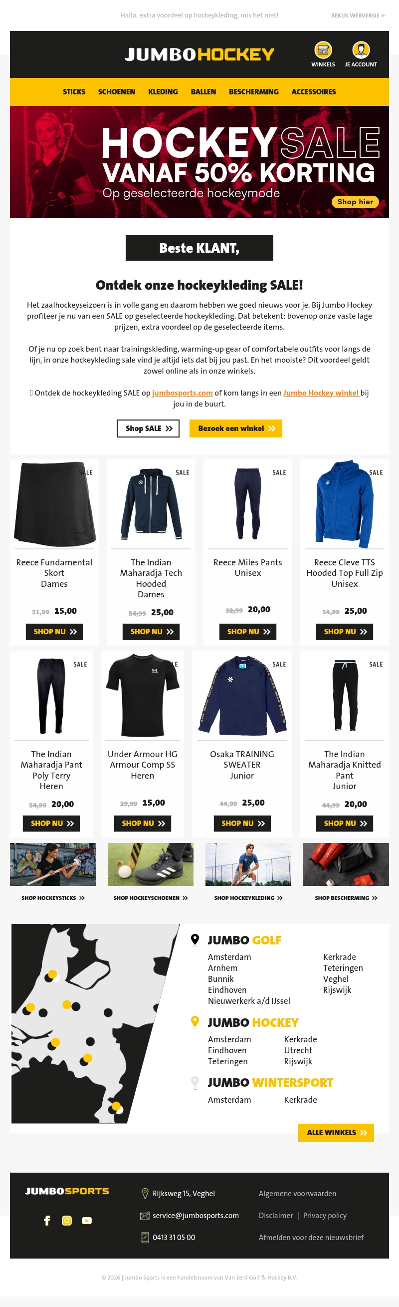 Ontdek onze hockeykleding SALE Ontdek onze hockeykleding SALE