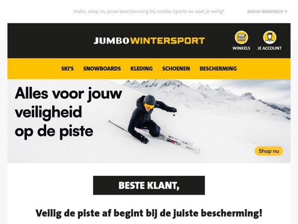 Veilig de piste af begint bij de juiste bescherming!