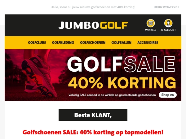Golfschoenen SALE: 40% korting op topmodellen!