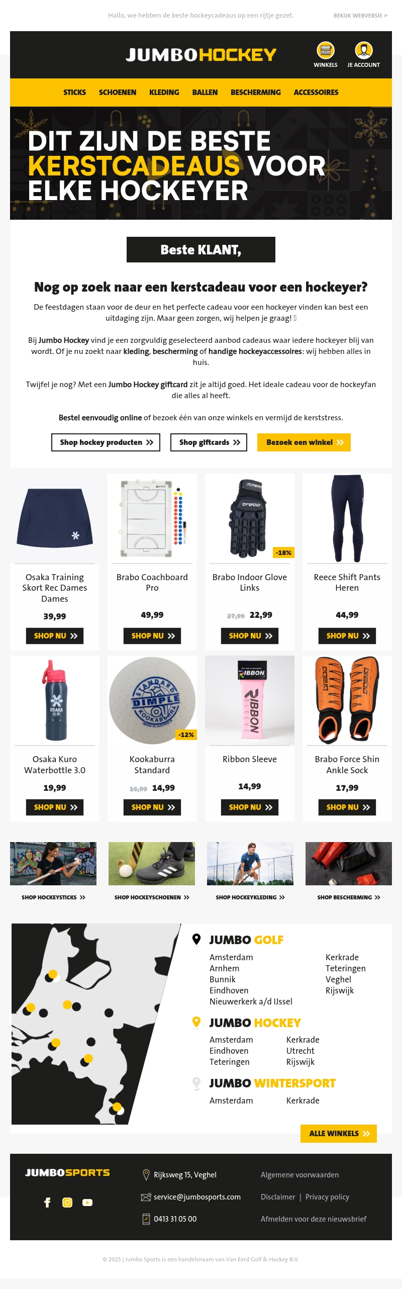 Nog op zoek naar een kerstcadeau voor een hockeyer? Nog op zoek naar een kerstcadeau voor een hockeyer?