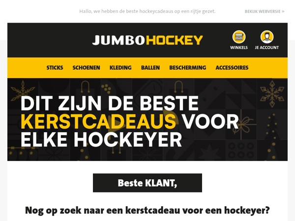 Nog op zoek naar een kerstcadeau voor een hockeyer?