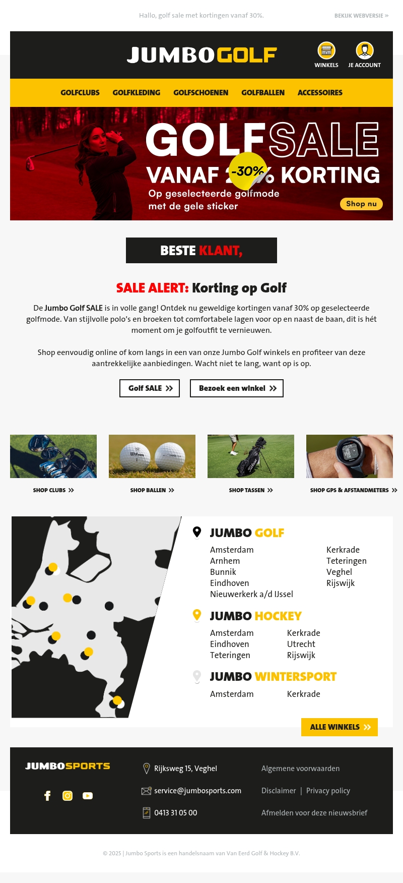 SALE ALERT: Korting op Golf ⛳ SALE ALERT: Korting op Golf ⛳