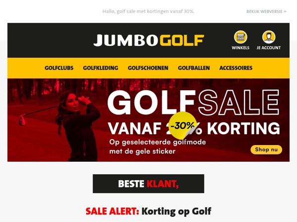 SALE ALERT: Korting op Golf ⛳