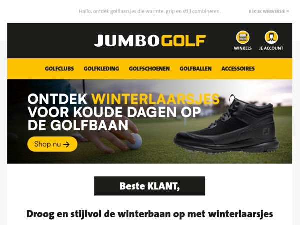 Droog en stijlvol de golfbaan op met winterlaarsjes