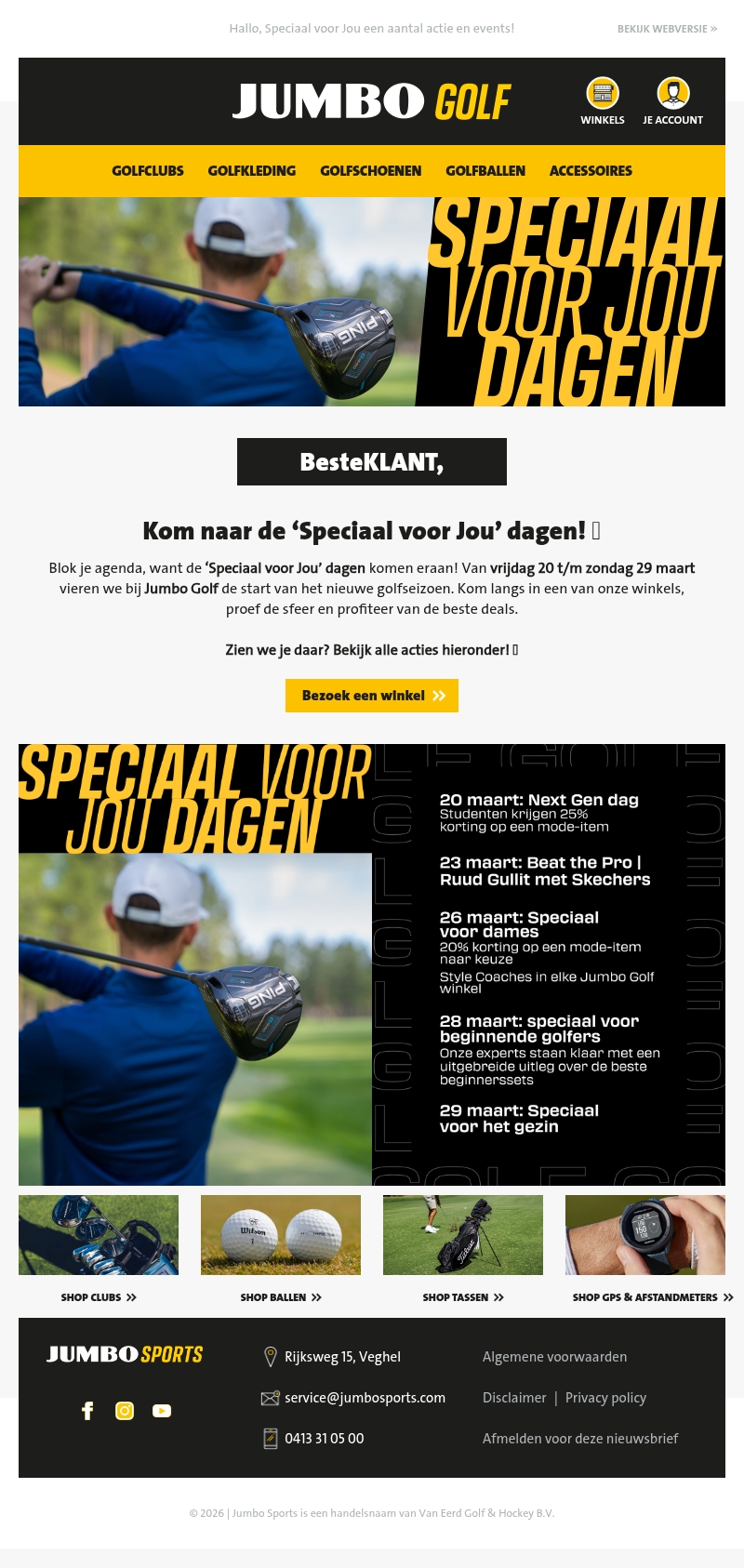 Kom naar de 'Speciaal voor Jou' dagen Kom naar de 'Speciaal voor Jou' dagen