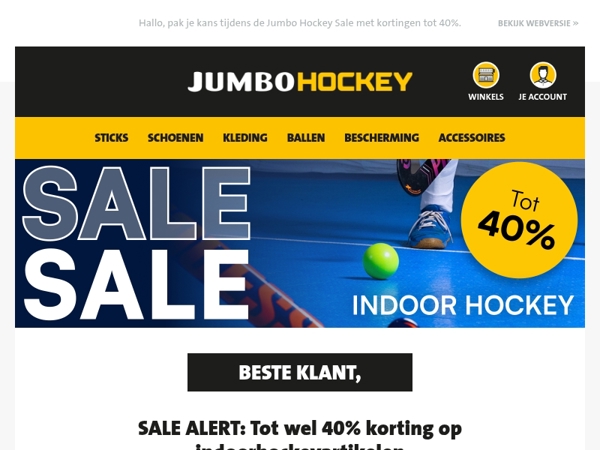 HOCKEY SALE ALERT: Kortingen tot 40%