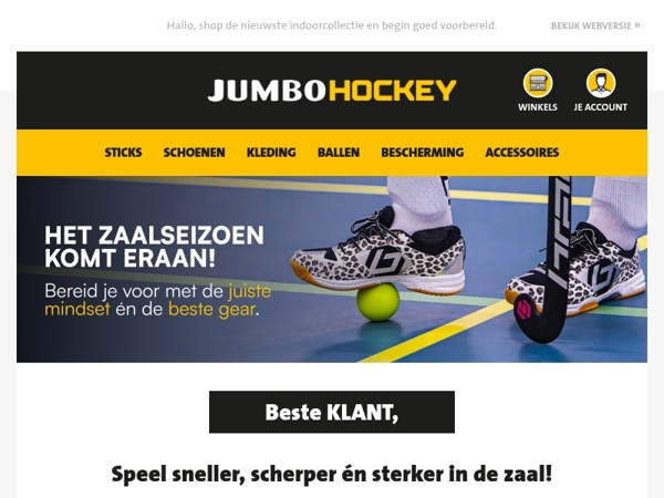 Speel sneller, scherper én sterker in de zaal!