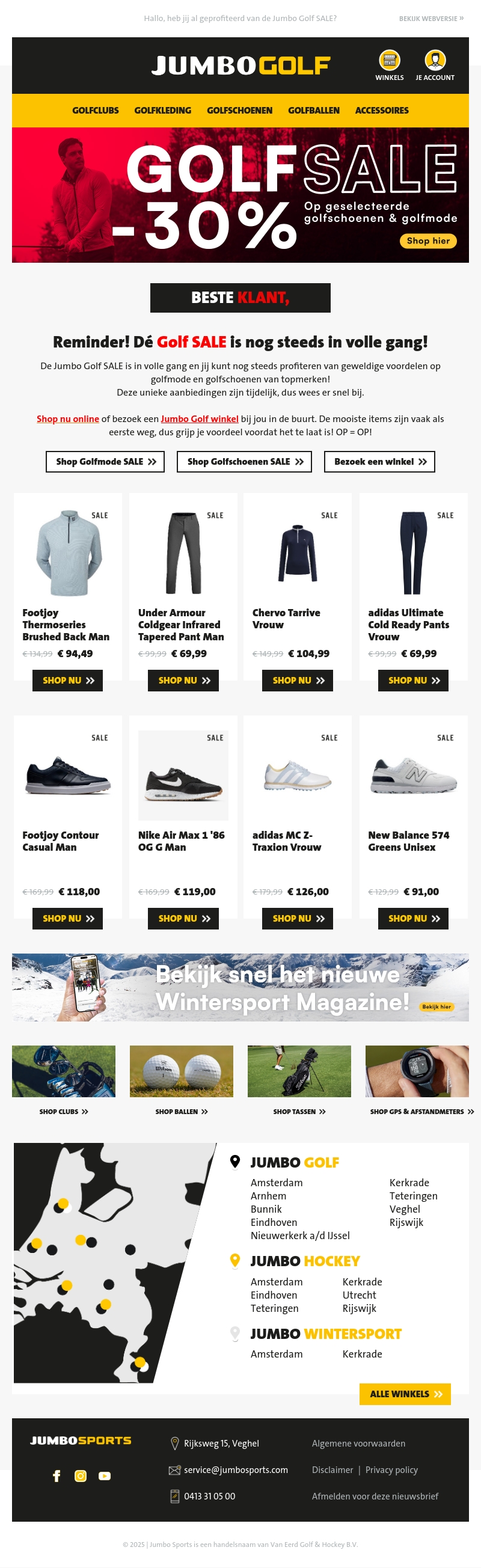 Reminder! Dé Golf SALE is nog steeds in volle gang! Reminder! Dé Golf SALE is nog steeds in volle gang!