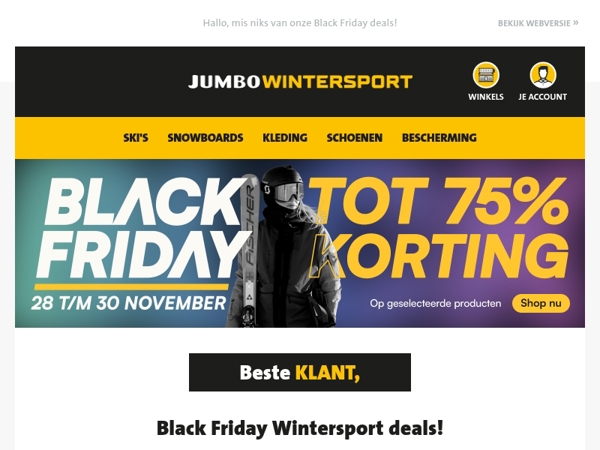 Black Friday Wintersport deals!