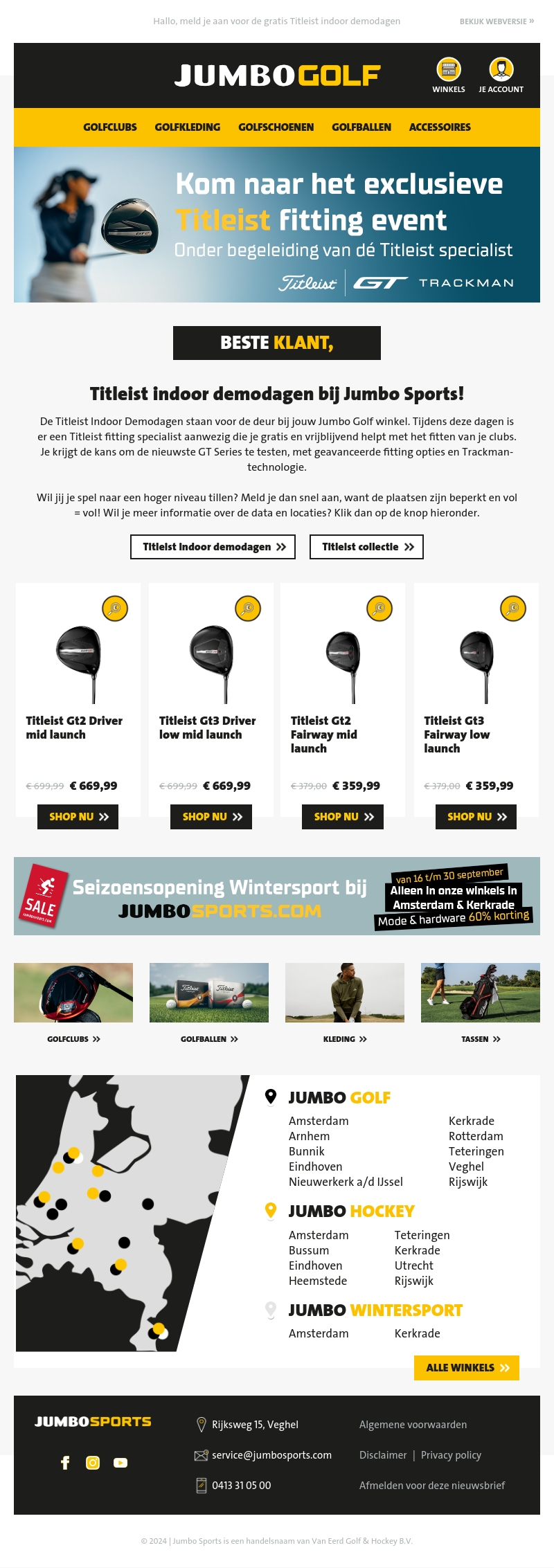 Titleist indoor demodagen bij Jumbo Sports!ποΈββοΈ Titleist indoor demodagen bij Jumbo Sports!ποΈββοΈ