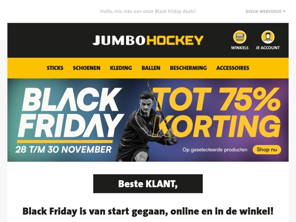 Black Friday is van start gegaan, online en in de winkel!