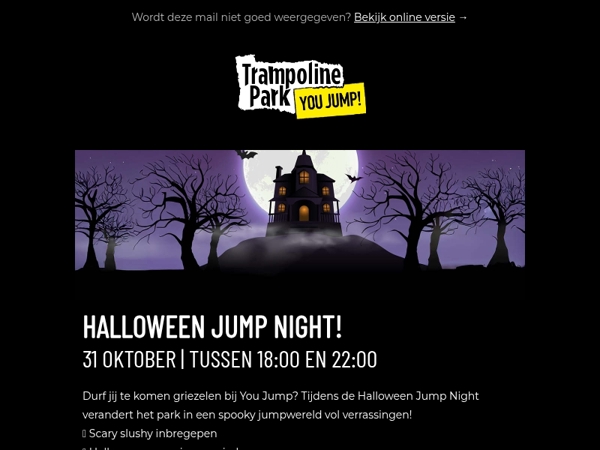 Beleef de griezeligste avond van het jaar bij You Jump! 🎃