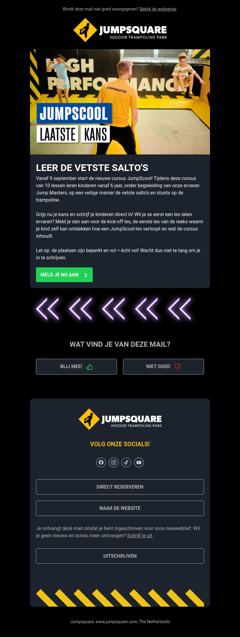 Laatste kans JumpScool 🔥 Laatste kans JumpScool 🔥