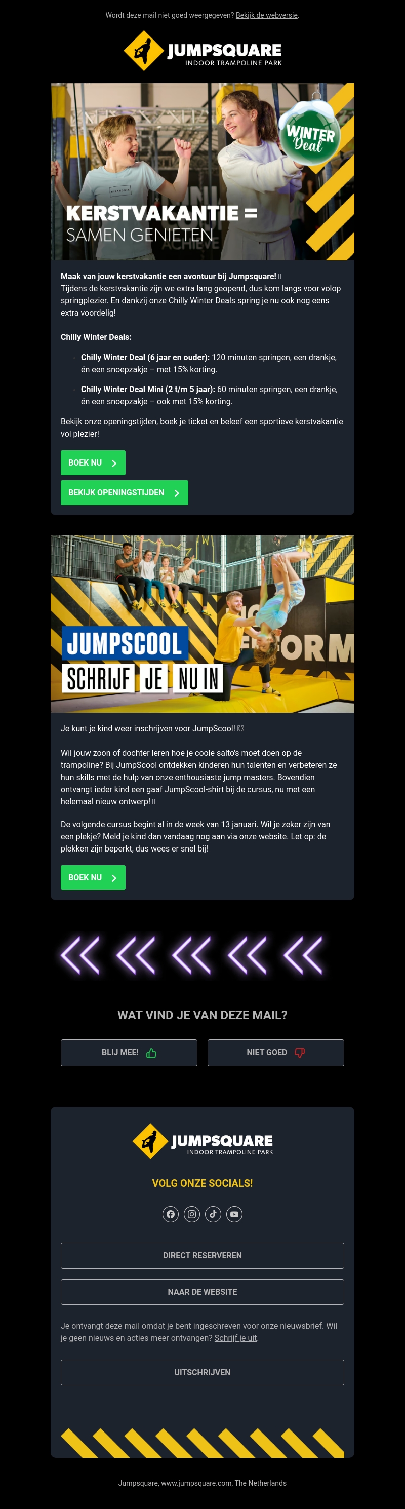 Spring deze kerstvakantie extra voordelig! 🤸♀️ Spring deze kerstvakantie extra voordelig! 🤸♀️