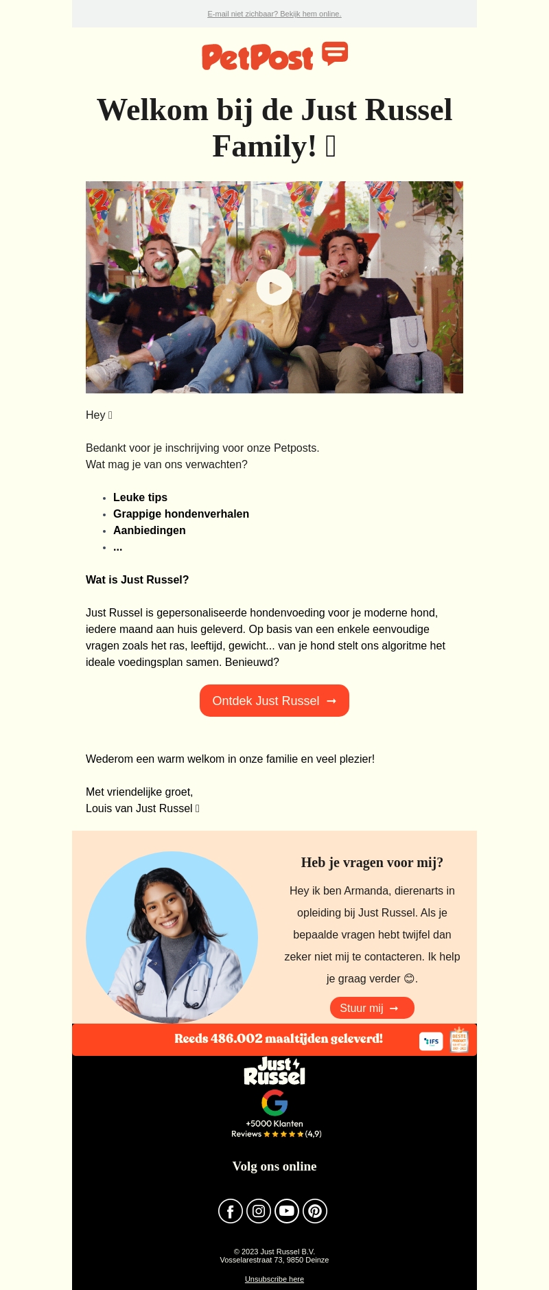 Welkom bij de Just Russel Family! π Welkom bij de Just Russel Family! π