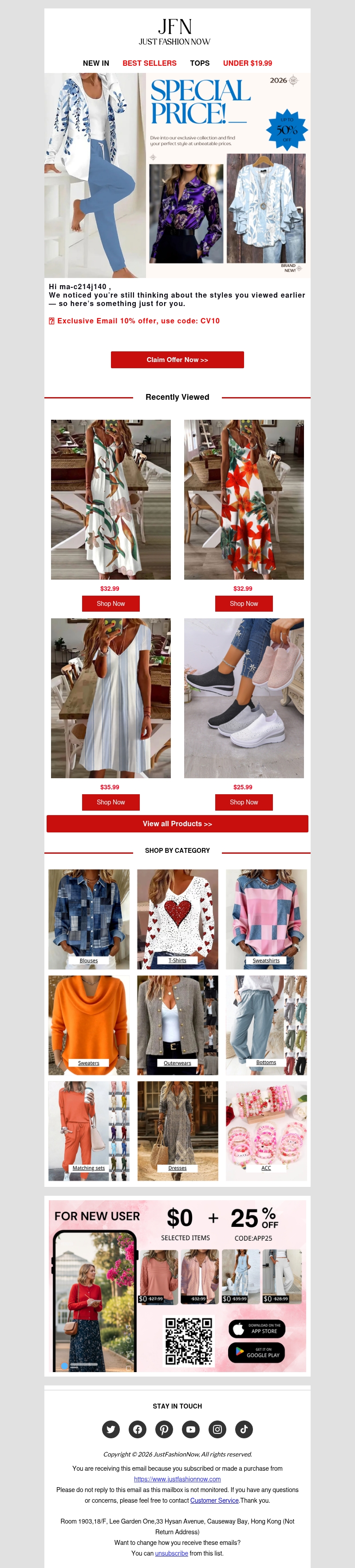 Extra 10% Off to complete your look Extra 10% Off to complete your look