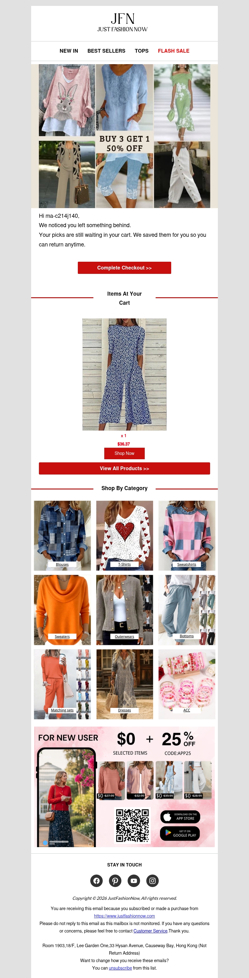 Oops...Your cart has abandonment issues. Oops...Your cart has abandonment issues.