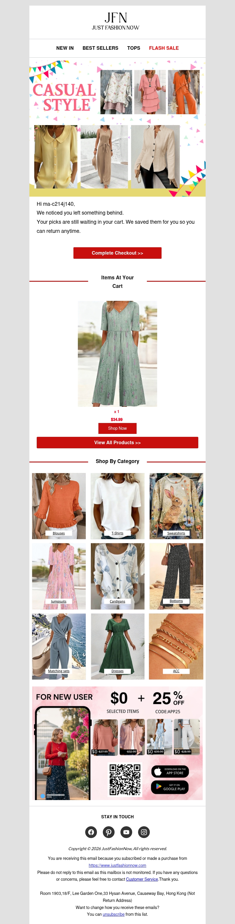Oops...Your cart has abandonment issues. Oops...Your cart has abandonment issues.