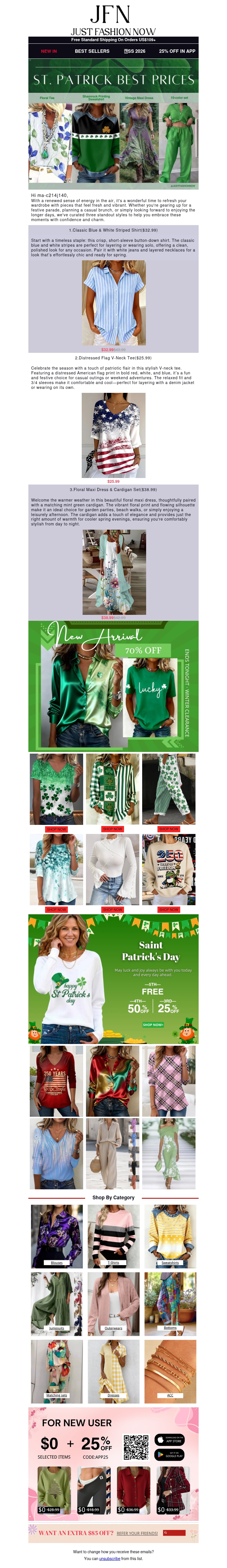 hima-c214j140,Luck is What You Wear! 🍀💚St. Patrick's Steals from $19 hima-c214j140,Luck is What You Wear! 🍀💚St. Patrick's Steals from $19