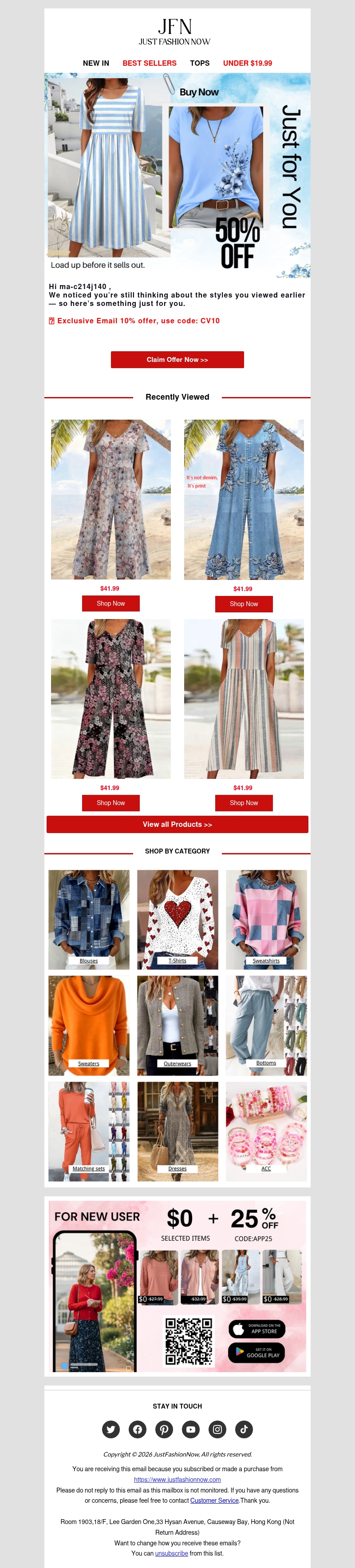 Extra 10% Off to complete your look Extra 10% Off to complete your look