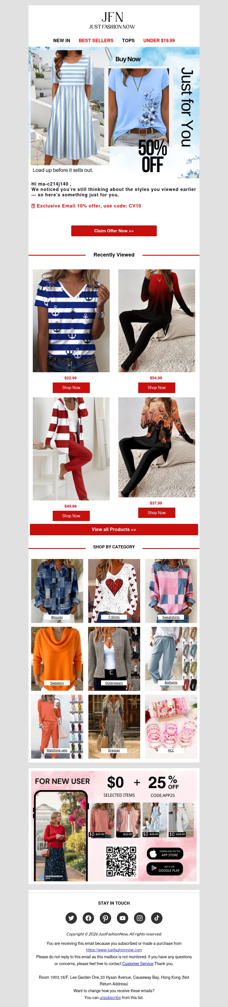 Extra 10% Off to complete your look Extra 10% Off to complete your look