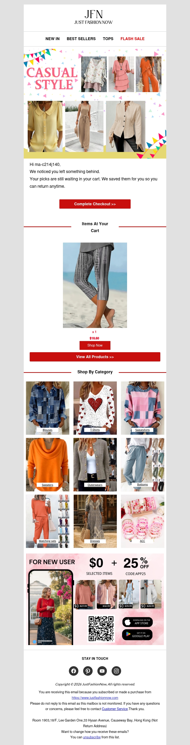 Oops...Your cart has abandonment issues. Oops...Your cart has abandonment issues.