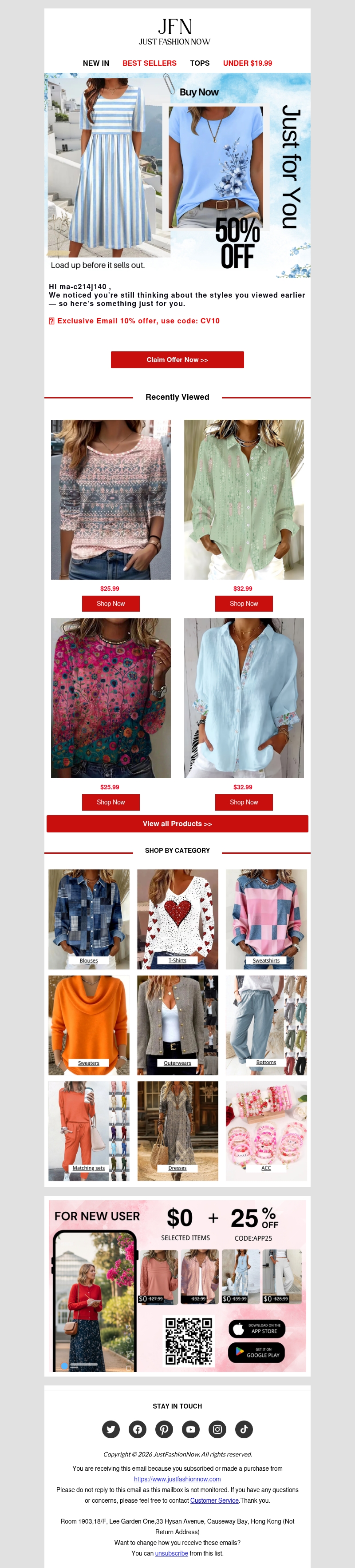 Extra 10% Off to complete your look Extra 10% Off to complete your look