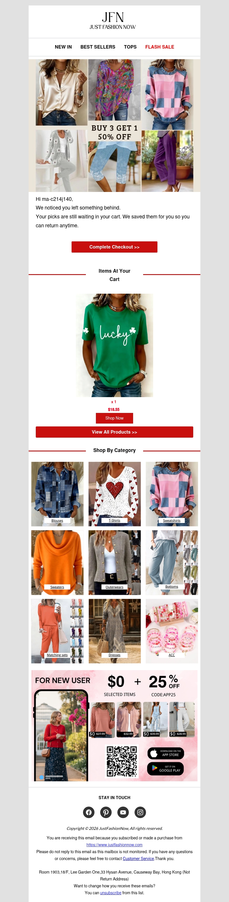 Oops...Your cart has abandonment issues. Oops...Your cart has abandonment issues.