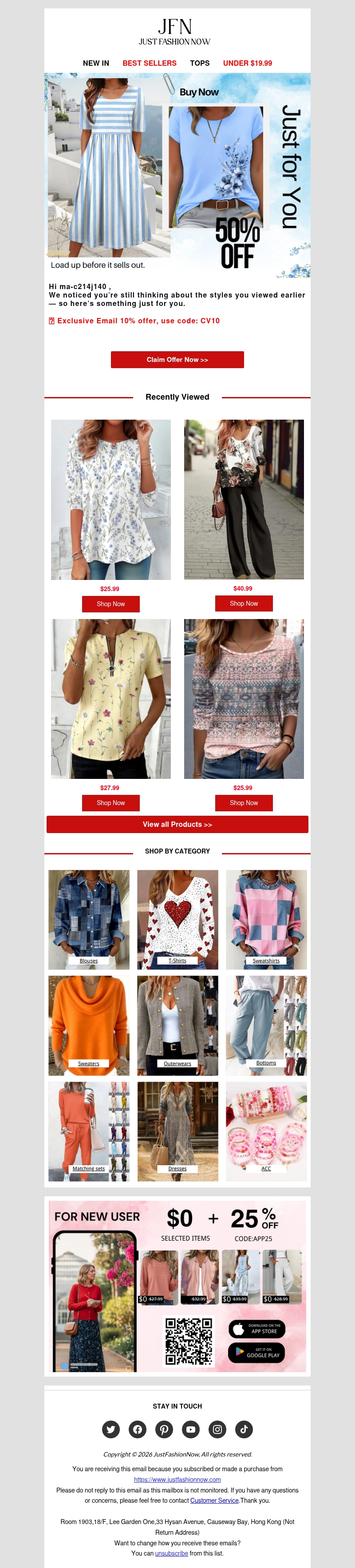 Extra 10% Off to complete your look Extra 10% Off to complete your look