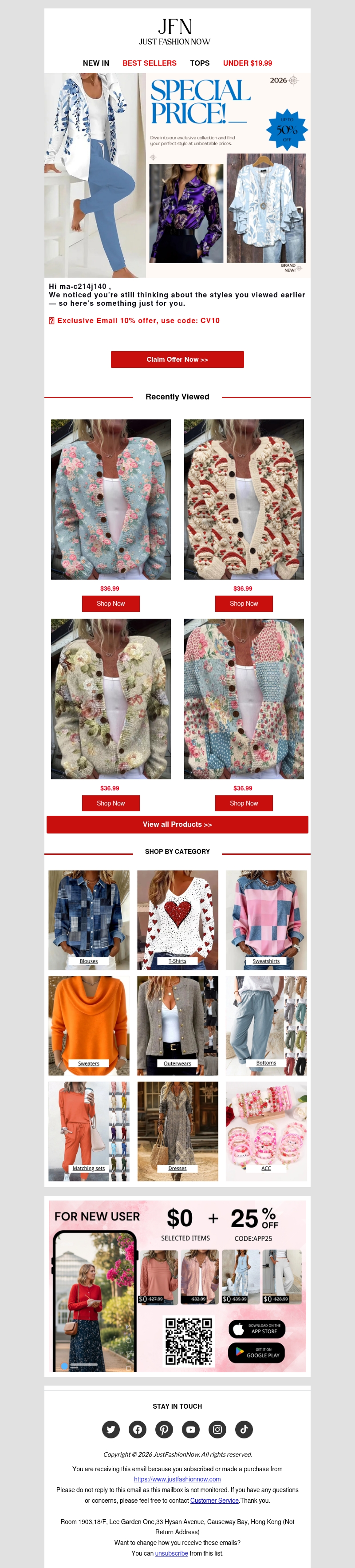 Extra 10% Off to complete your look Extra 10% Off to complete your look