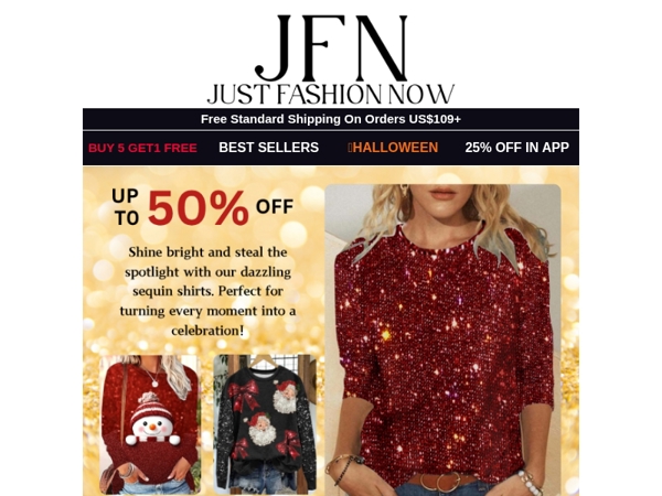 Flash Sale⚡ Sequin shirts steal at 60% OFF