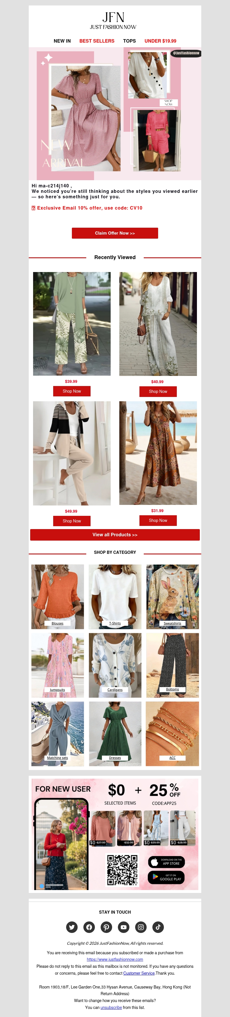 Extra 10% Off to complete your look Extra 10% Off to complete your look