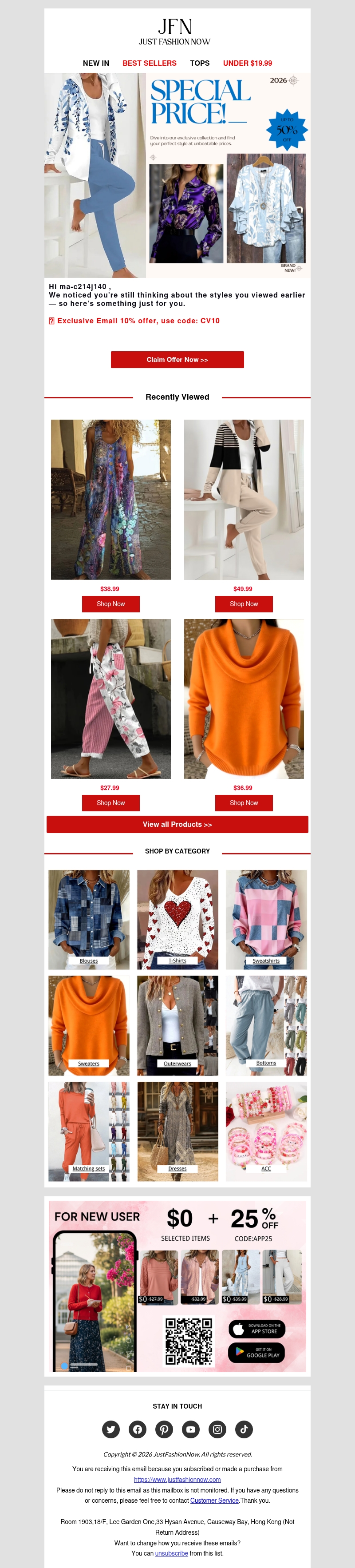 Extra 10% Off to complete your look Extra 10% Off to complete your look