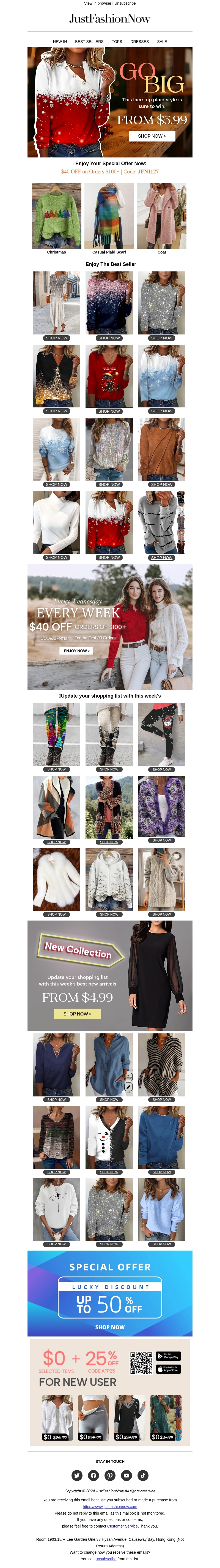 Every Wednesday SALE '40 Off over 100' Every Wednesday SALE '40 Off over 100'