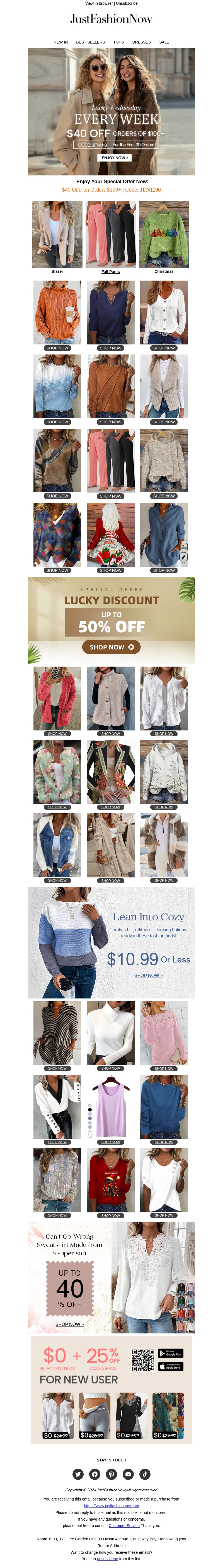 Every Wednesday SALE '40 Off over 100' Every Wednesday SALE '40 Off over 100'