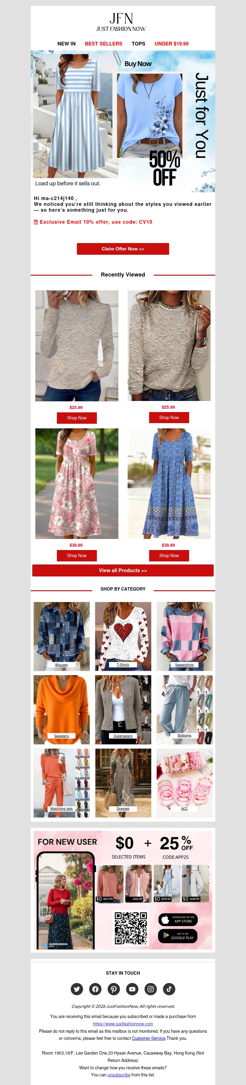 Extra 10% Off to complete your look Extra 10% Off to complete your look