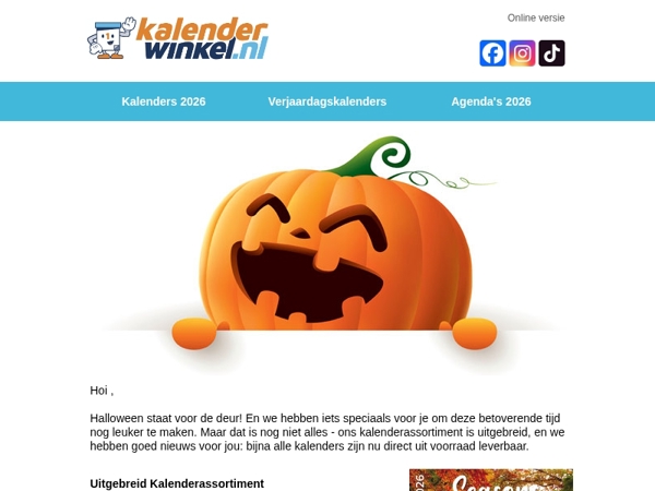 🎃 Halloween Kriebels: met duizenden jaarproducten uit voorraad leverbaar