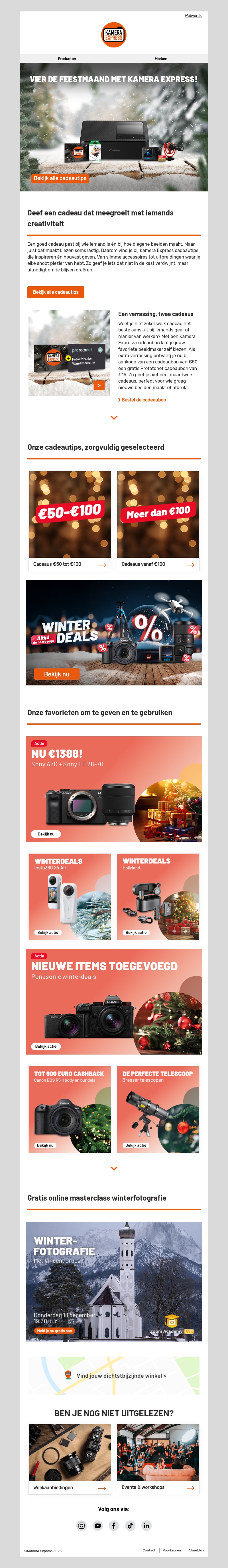 Zo vind je het juiste cadeau voor elke beeldmaker Zo vind je het juiste cadeau voor elke beeldmaker