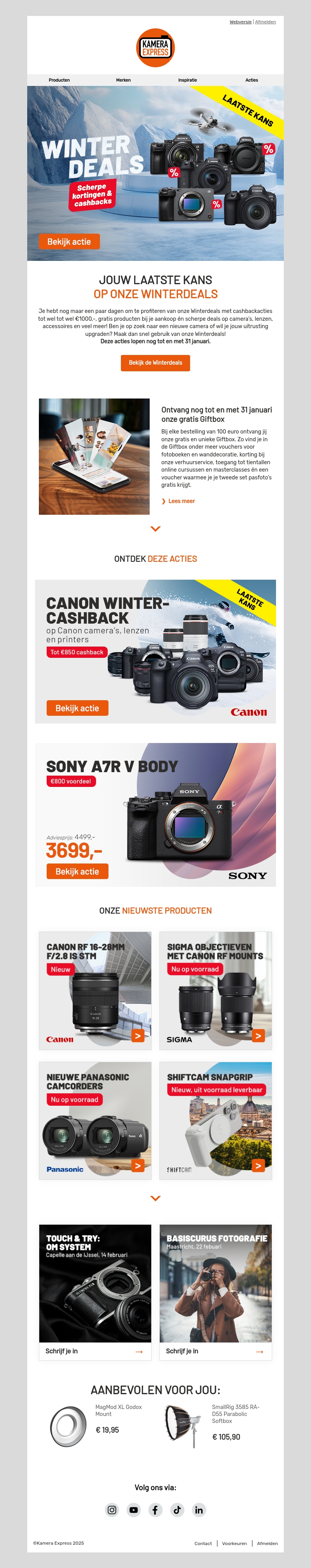 Jouw laatste kans op onze Winterdeals! Jouw laatste kans op onze Winterdeals!