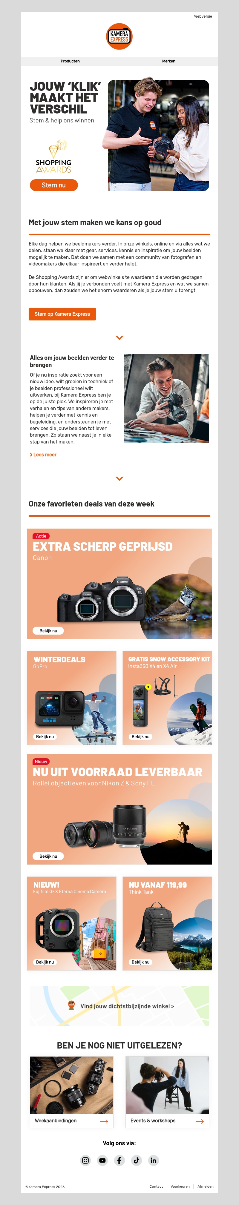Stem & help ons de Shopping Awards 2026 winnen Stem & help ons de Shopping Awards 2026 winnen