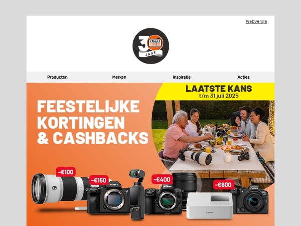 Laatste kans op Nikon, Sony en Canon en meer deals