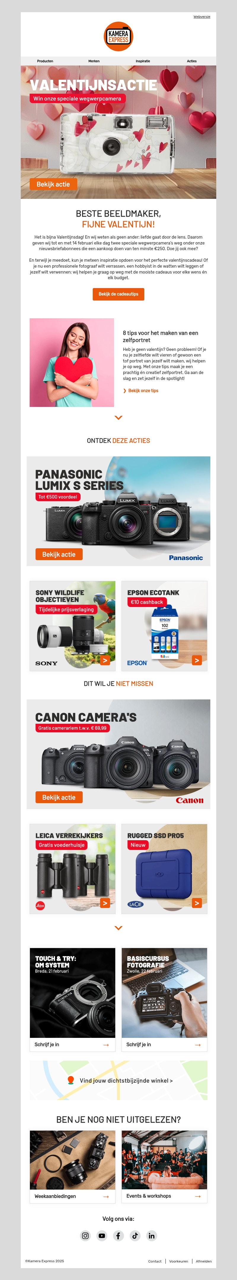 Ons valentijnscadeau voor jou: win een camera en leg de liefde vast Ons valentijnscadeau voor jou: win een camera en leg de liefde vast