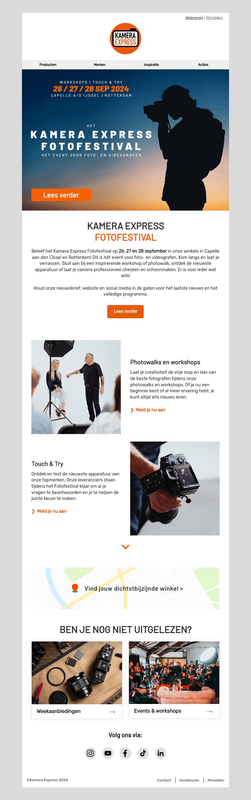 Beleef het Kamera Express Fotofestival! Beleef het Kamera Express Fotofestival!