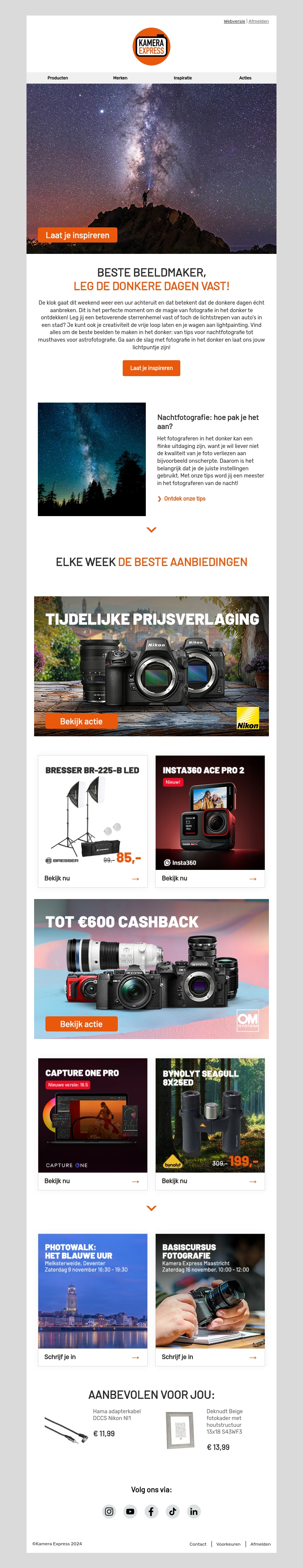 Fotograferen in het donker? Zo doe je dat! Fotograferen in het donker? Zo doe je dat!