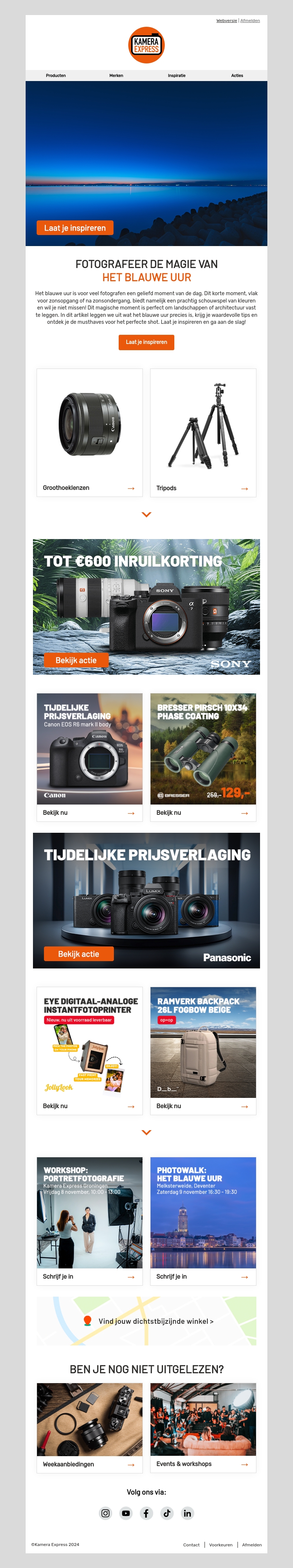 Fotograferen tijdens het blauwe uur? Dit moet je weten! Fotograferen tijdens het blauwe uur? Dit moet je weten!